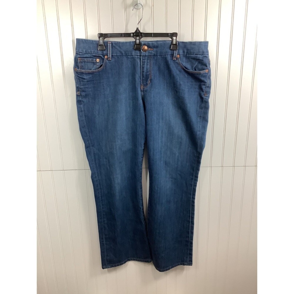 Seven7 Women's Boot Cut Jeans - Dark Blue